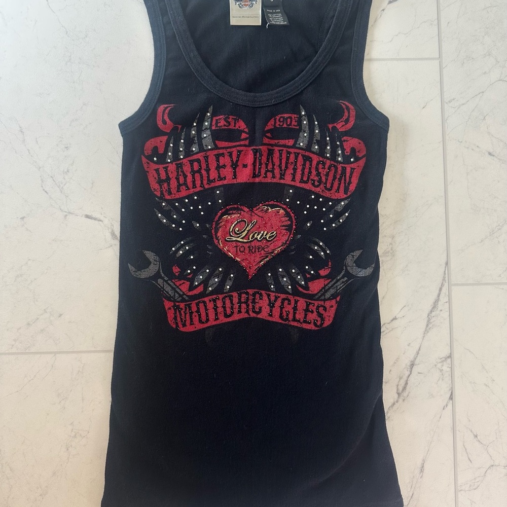 Harley-Davidson Black tank top with Iconic Logo